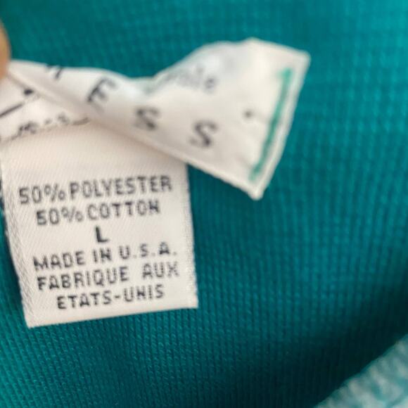 Compagnie Internationale Express Vintage Turquoise Sweater Dress Size L - Picture 7 of 9